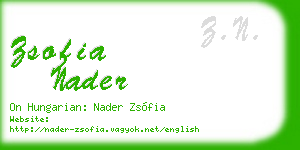 zsofia nader business card